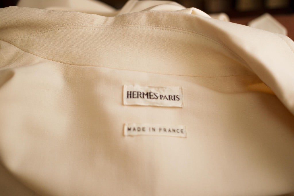 Hermes Cream-Colored Virgin Wool Dress 2