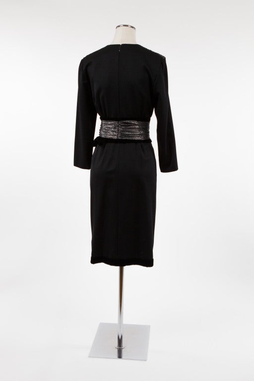 Black 1980's Jacqueline de Ribes Dress For Sale