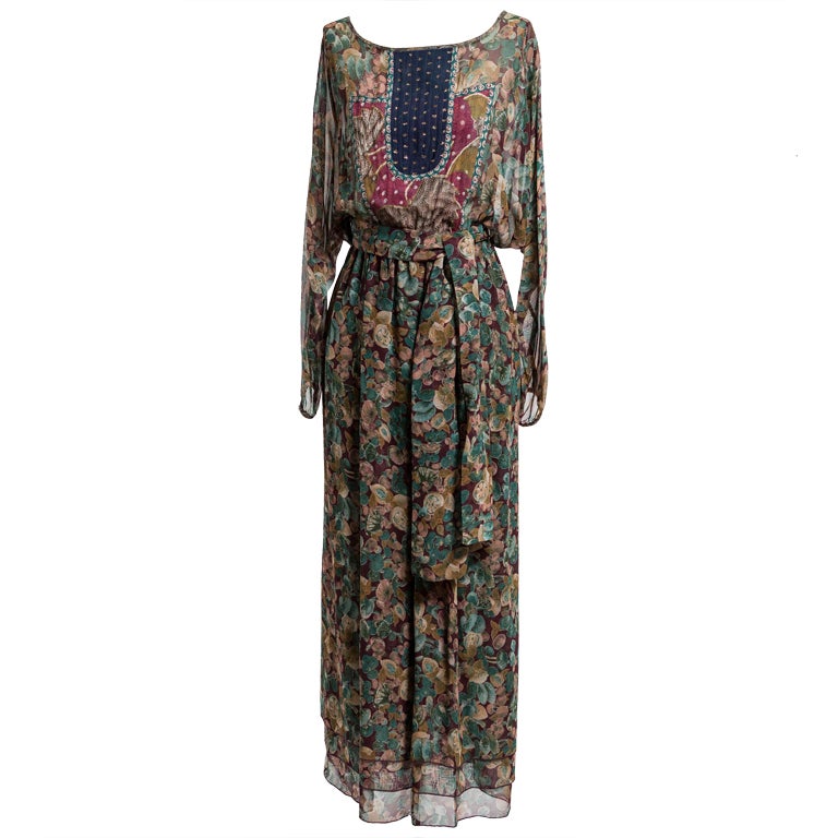 1970's Koos Van den Akker Peasant Dress For Sale