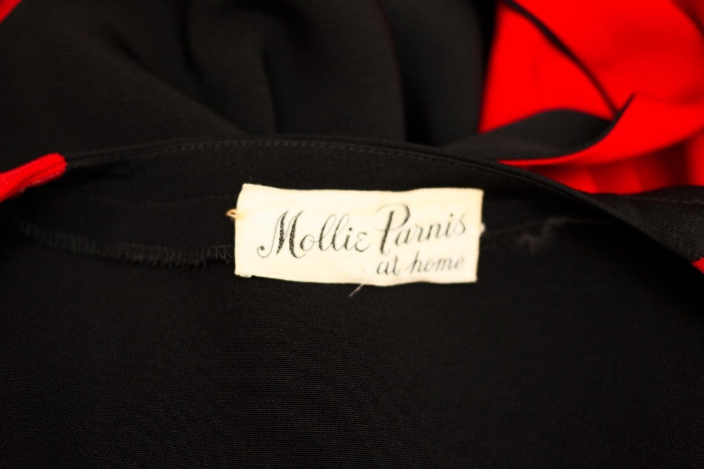 Women's 1950's Mollie Parnis Hostess or Evening Wrap Gown For Sale