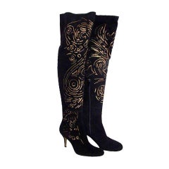 Emilio Pucci Over-the-Knee Suede Boots