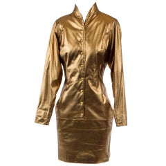 1980's Ungaro Leather Dress