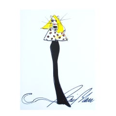 Mouse Couture Sketch by Bill Blass