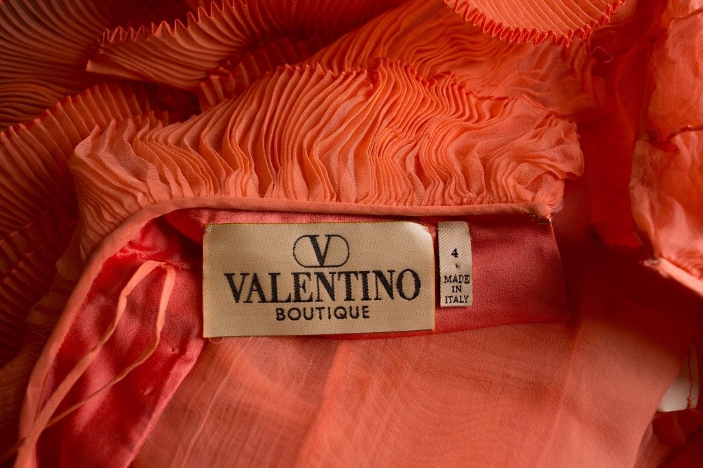 Women's Valentino Silk Chiffon Multi-Layered Plisse Skirt For Sale