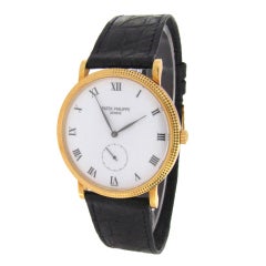 PATEK PHILIPPE Yellow Gold Calatrava Wristwatch Ref 3919