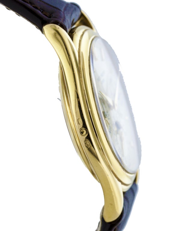 Men's Patek Philippe Yellow Gold Perpetual Calendar Wristwatch For Sale