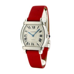Cartier Lady's Platinum Tonneau Wristwatch