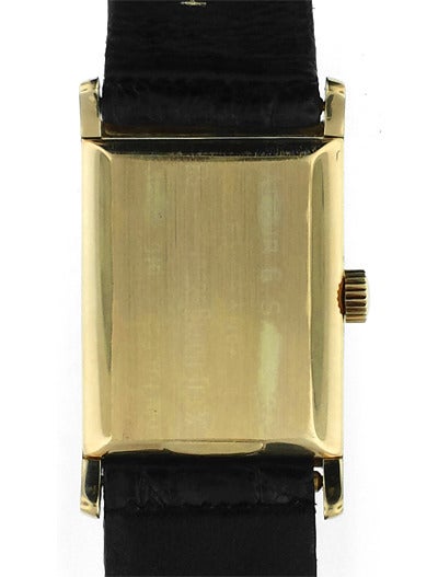 Patek Philippe Yellow Gold Rectangular Wristwatch 1