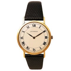 JUVENIA Yellow Gold Dress Watch with Roman numerals circa 1960s