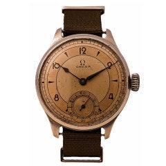 OMEGA Jumbo Stainless Steel Wristwatch Circa 1930s