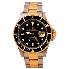 ROLEX Stainless Steel and Yellow Gold Submariner with Date