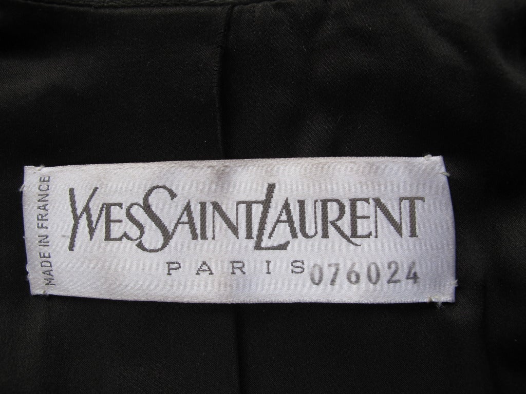 1990 Yves Saint Laurent Haute Couture Leather Jacket #076024 1