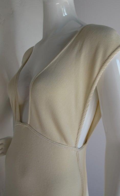 1990 Azzedine Alaia Dress w/Broad Straps and Ruffle Skirt In Good Condition In Studio City, CA