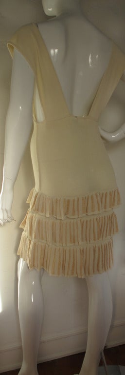 Women's 1990 Azzedine Alaia Dress w/Broad Straps and Ruffle Skirt