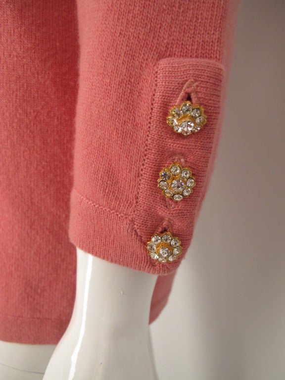 cardigan with rhinestone buttons