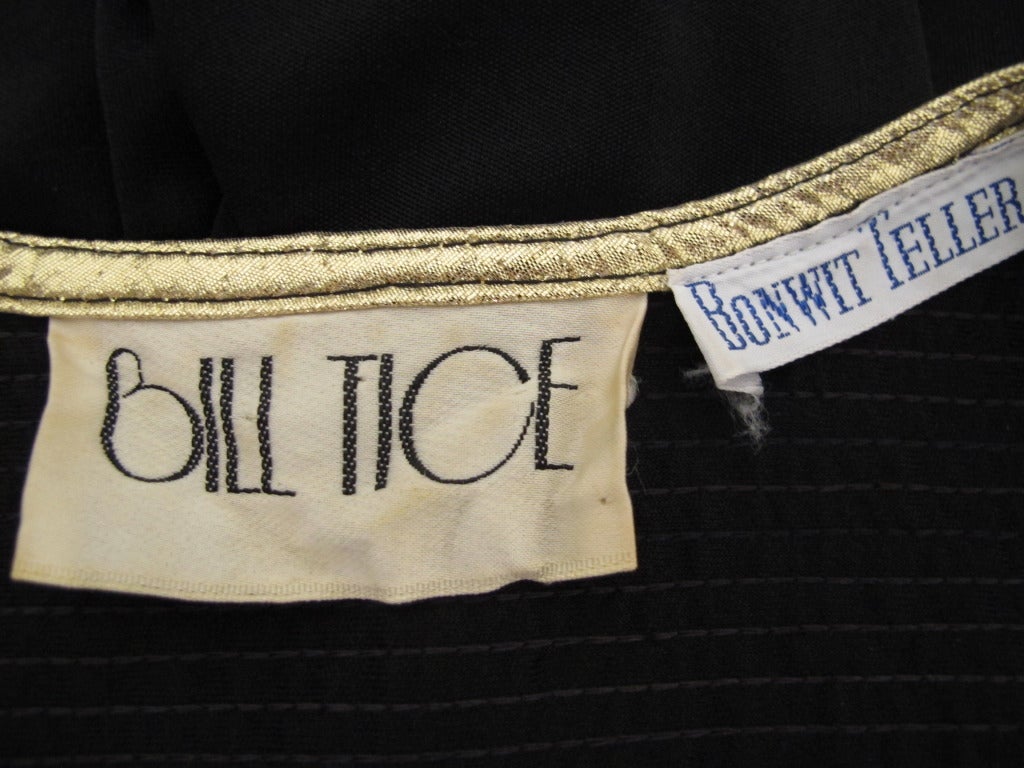 1970s Bill Tice Black Caftan w/Batwing Sleeves 1