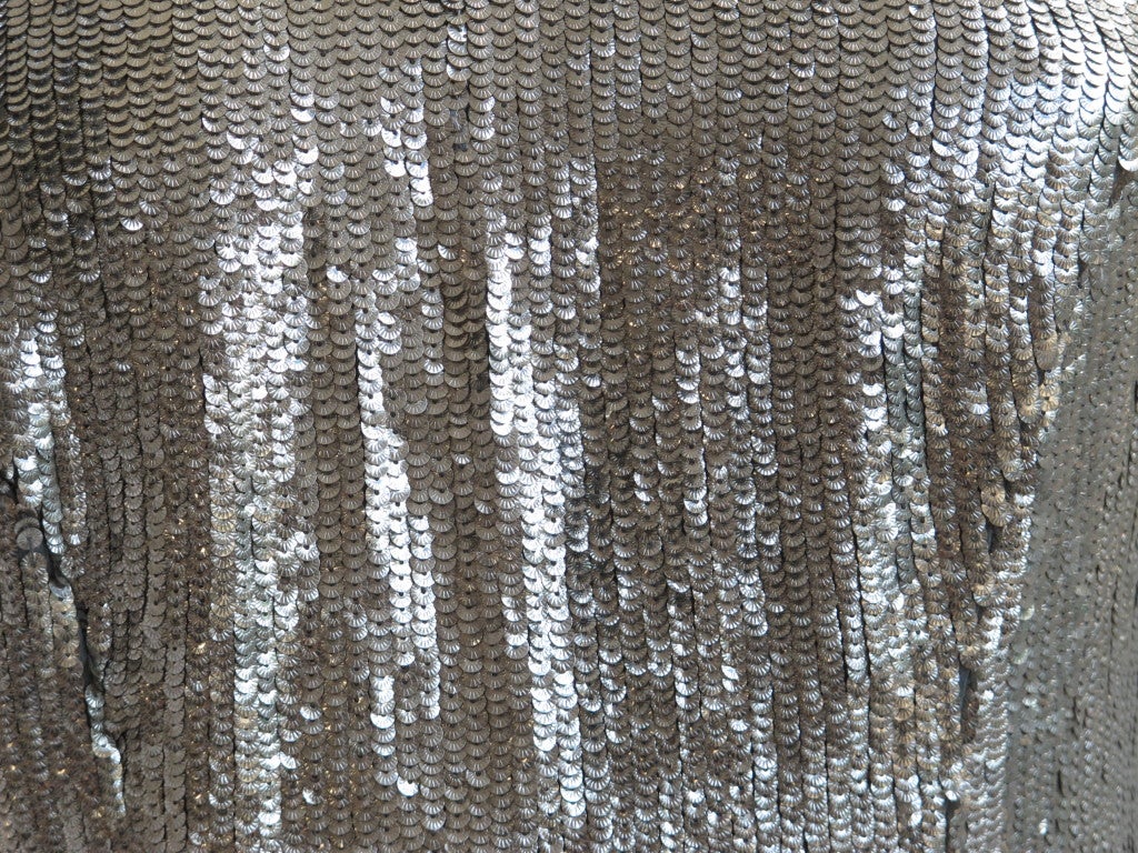 ralph lauren silver sequin dress