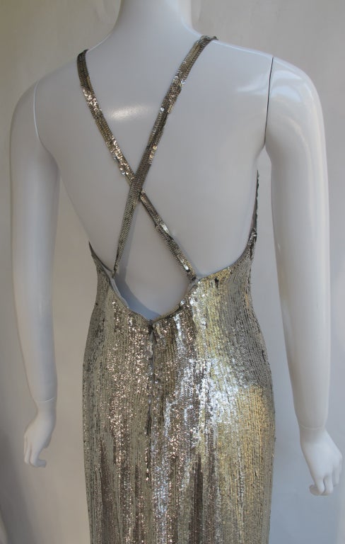 ralph lauren silver dress