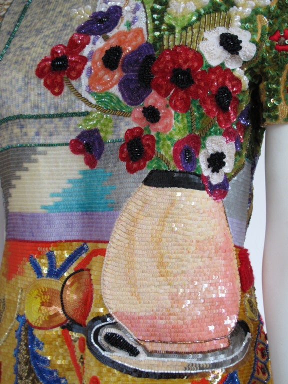 Women's 1988 Bill Blass Embroidered Sequin 