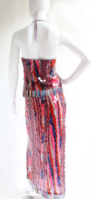 Women's Missoni Multicolored Paillette Halter Top & Skirt Ensemble