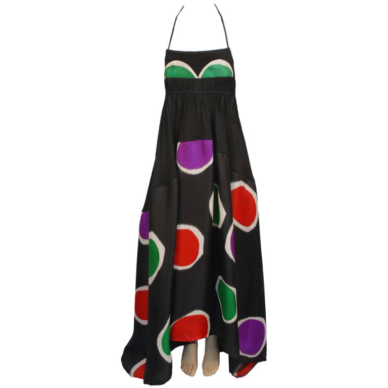 Geoffrey Beene Silk Gown with Train