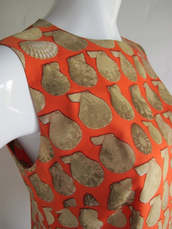 Women's Hermes Silk Sleeveless Top with Seashell/Coquilles Pattern