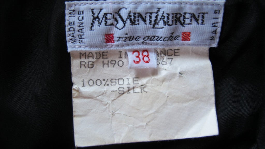 1990s Yves Saint Laurent Black Silk Hooded Dress 3