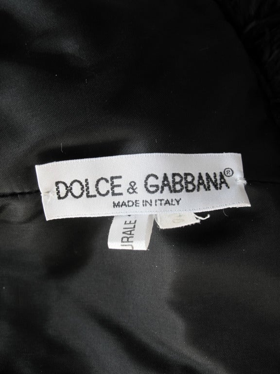 1990s Dolce & Gabbana Black Marabou Bolero Top Jacket 2