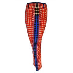 Jean Paul Gaultier 1995/6 Mad Max Op Art Full Length Spandex Skirt