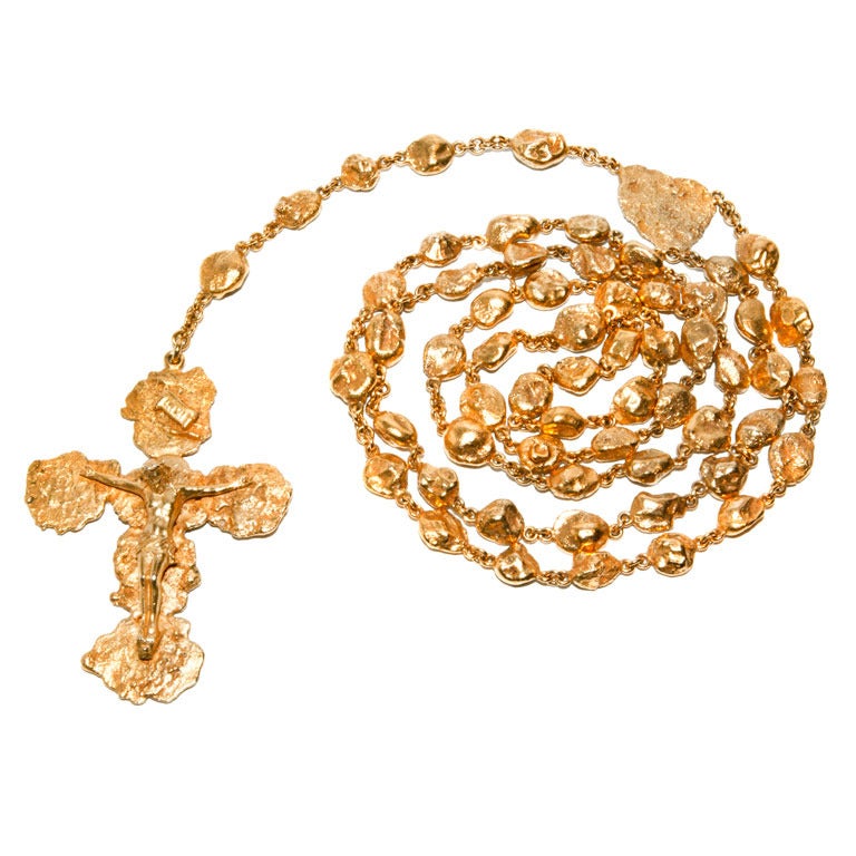 An Antique Gold Rosary of Unusual Concept