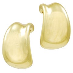 Pair gold ear clips