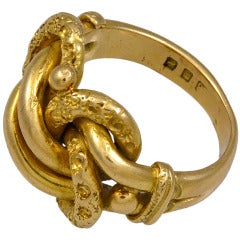 Victorian Gold Lovers Knot Ring