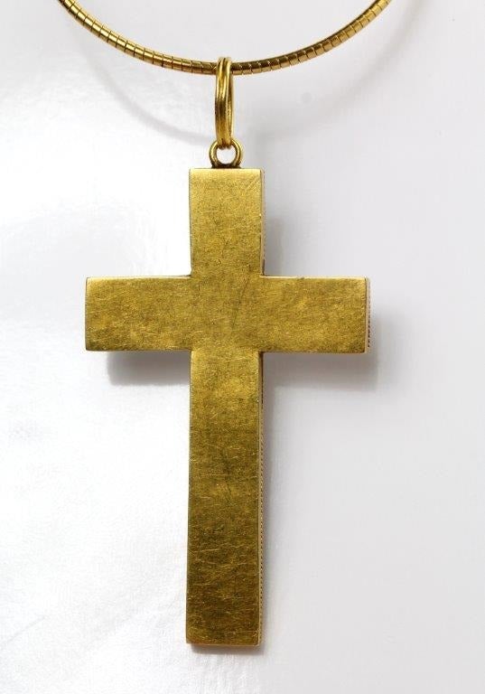 mosaic cross necklace