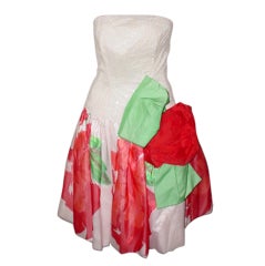 Lillie Rubin Retro 1980s strapless dress with sequins