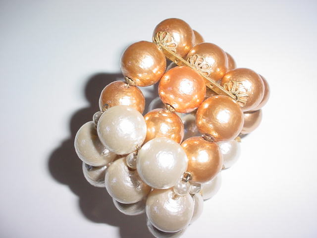 Miriam Haskell gigantic oversized vintage pearl cuff bracelet