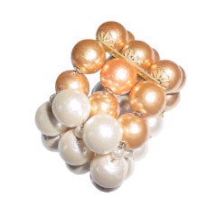 Miriam Haskell gigantic oversized vintage pearl cuff bracelet