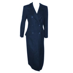 Vintage Enrico Coveri navy wool coat