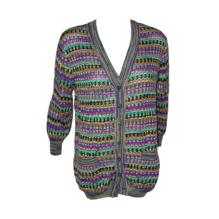 Missoni Italy vintage cardigan sweater For Sale