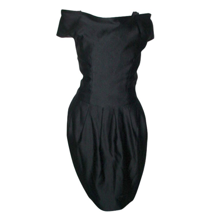 Victor Costa vintage black dress For Sale