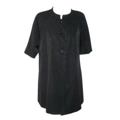Vintage 1960s black faille coat