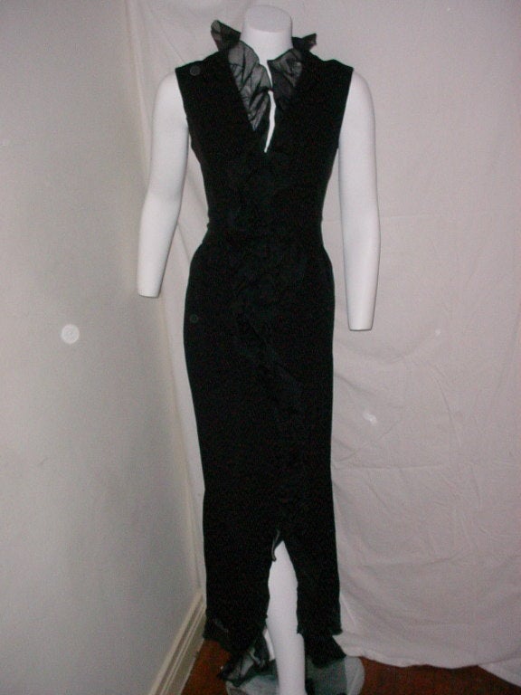 Nat Kaplan vintage 1960s long black dress For Sale 1