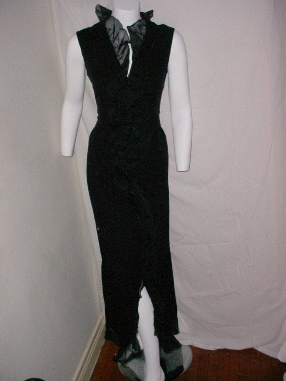 Nat Kaplan vintage 1960s long black dress For Sale 2