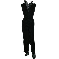 Nat Kaplan vintage 1960s long black dress
