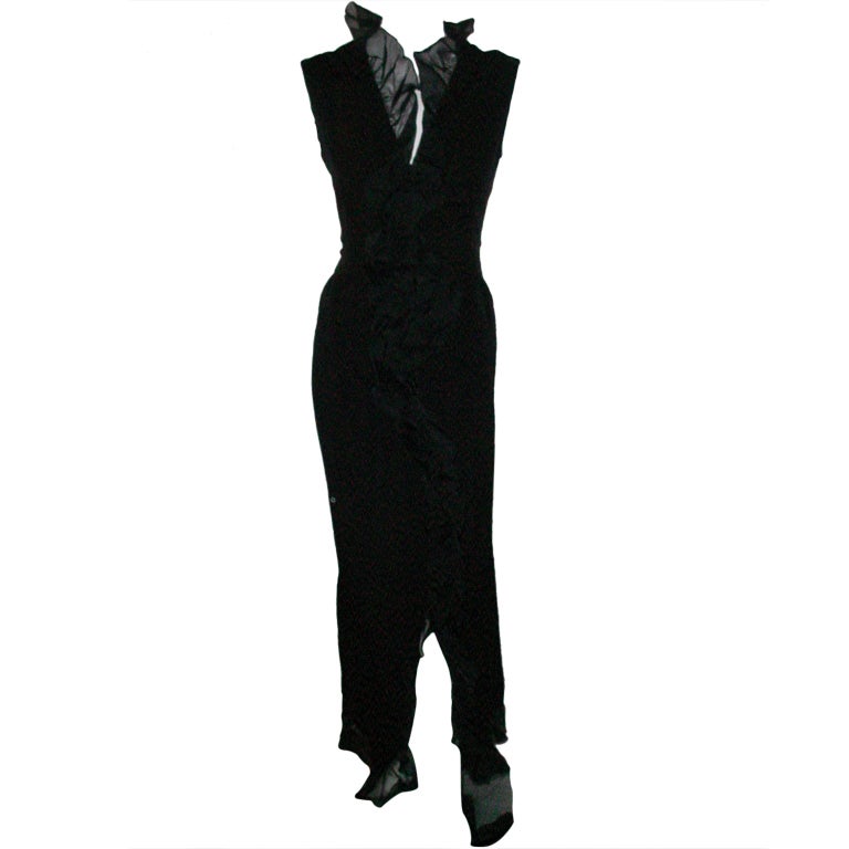 Nat Kaplan vintage 1960s long black dress For Sale
