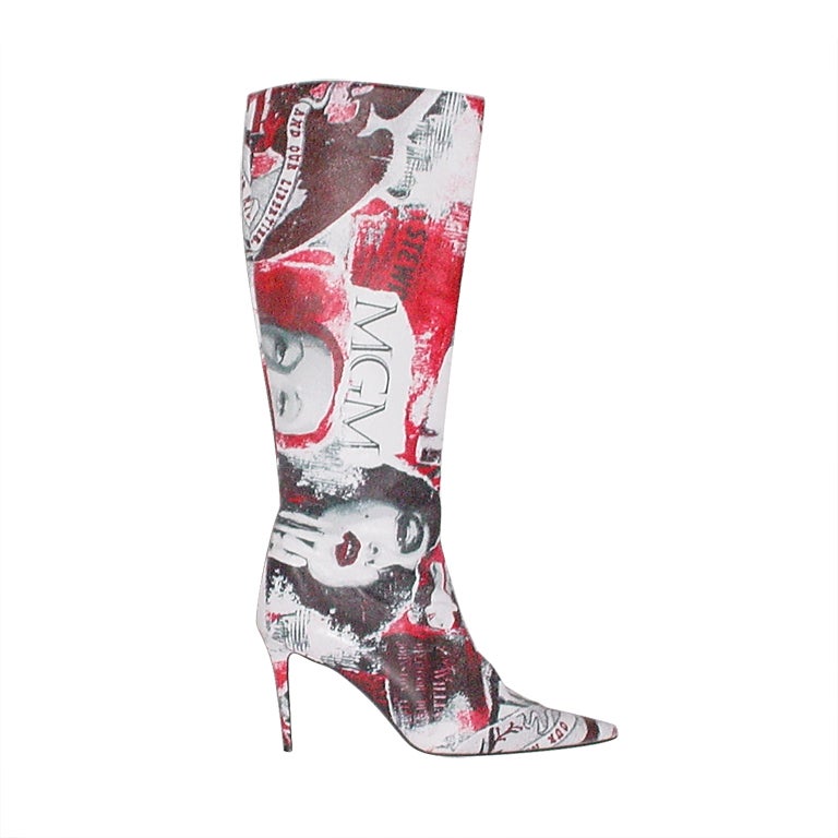 Extravagant leather boots Italy MGM Hollywood Marilyn Monroe For Sale