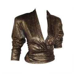 Anne Klein vintage metallic blouse