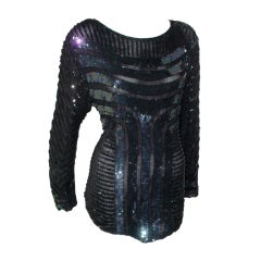 Vintage sequin tunic blouse