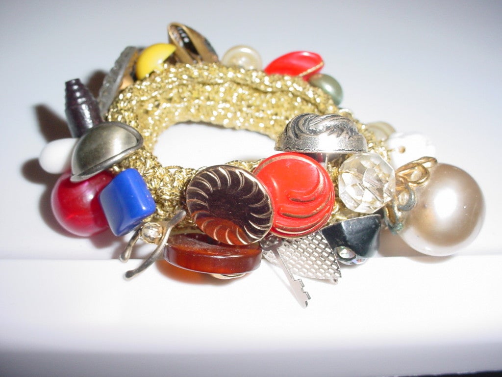 Vintage button bracelet