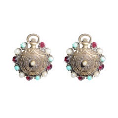 1950s Steampunk pocket watch earrings