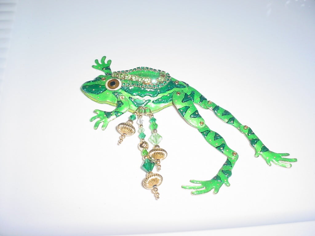 Lunch at the Ritz vintage frog brooch